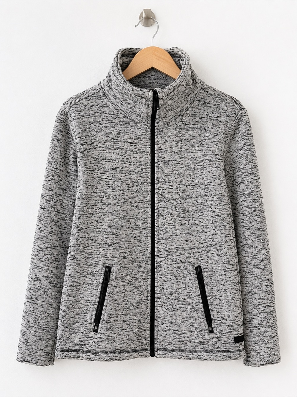 Calvin Klein Heather Gray Full-Zip Bomber Jacket